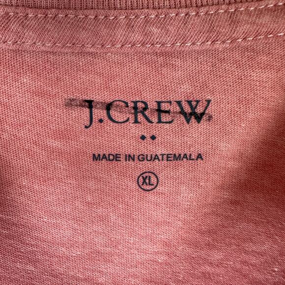 J.Crew Surf Ready Tuck Graphic Tee Shirt Cotton Blend Crewneck Blush Mens XL - Picture 5 of 10